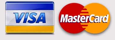 We Accept Visa and Mastercard